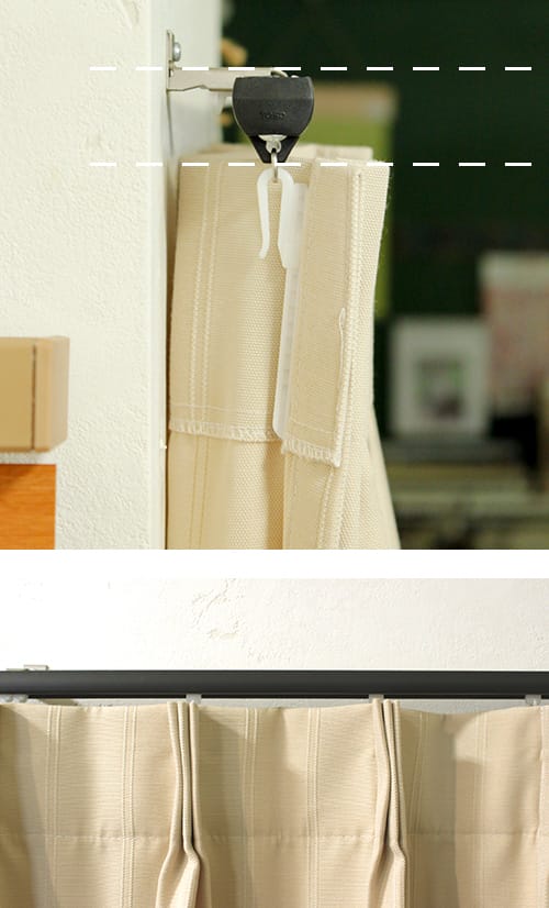 レールが見えるタイプのAフック