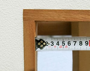 STEP2　カフェカーテンの横幅を測ります