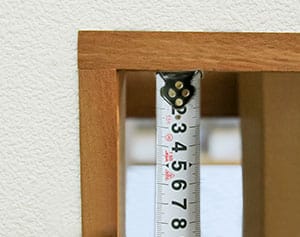 STEP3　カフェカーテンの丈（高さ）を測ります