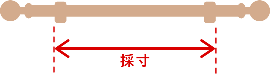 ハトメカーテンの装飾レールの横幅