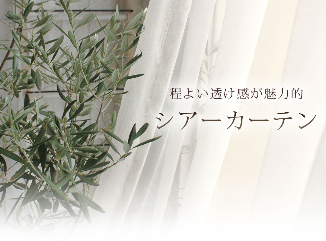 薄手で透け感のあるシアーカーテンのイメージ