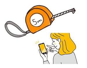 STEP1　サイズを測って注文をします