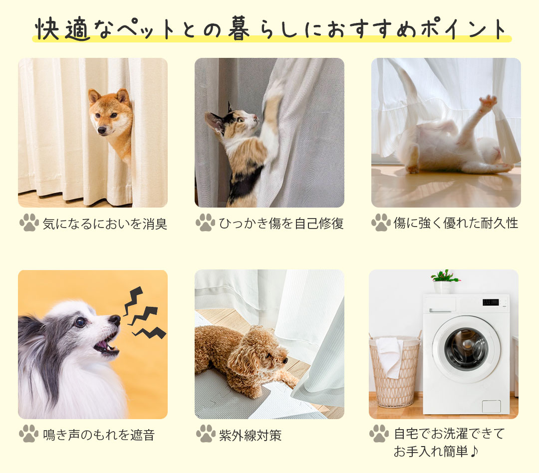 ペットとの暮らしカーテン特集