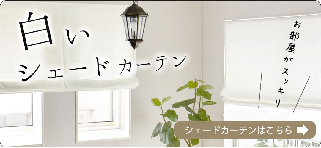 白いシェードカーテンへ 