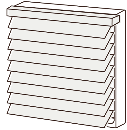 ウッドブラインド正面付けの画像