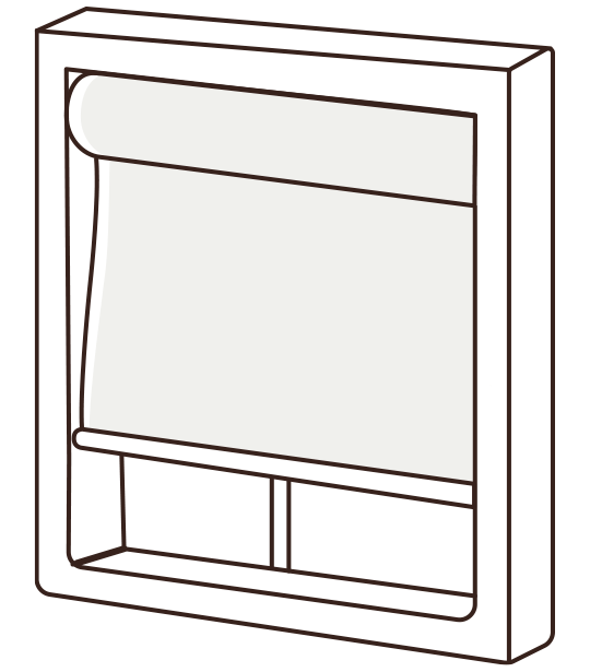 シェードカーテン天井付けの画像