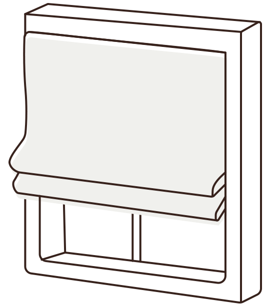 シェードカーテン天井付けの画像