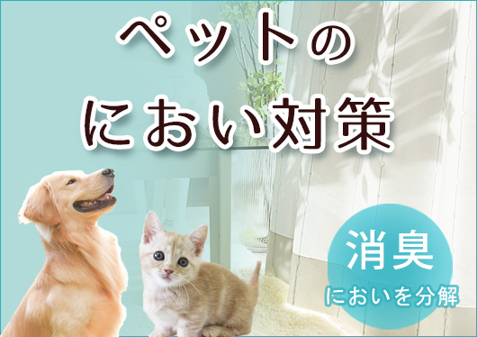ペットのにおい対策に消臭レースカーテン