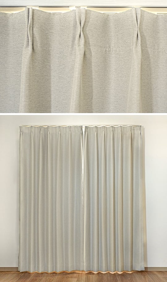 1.5倍ヒダのカーテン