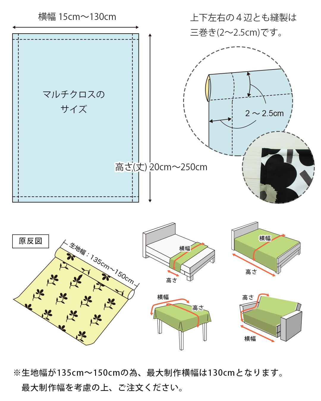 カウニステマルチクロスサイズ