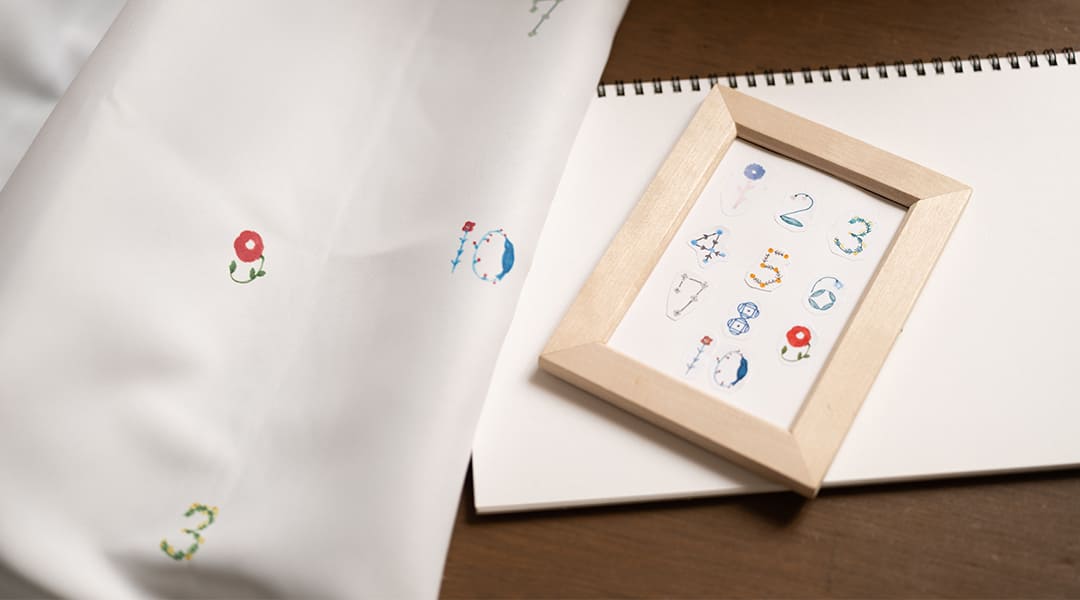 花数字 草花で描かれた数字