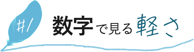 数字で見る軽さ