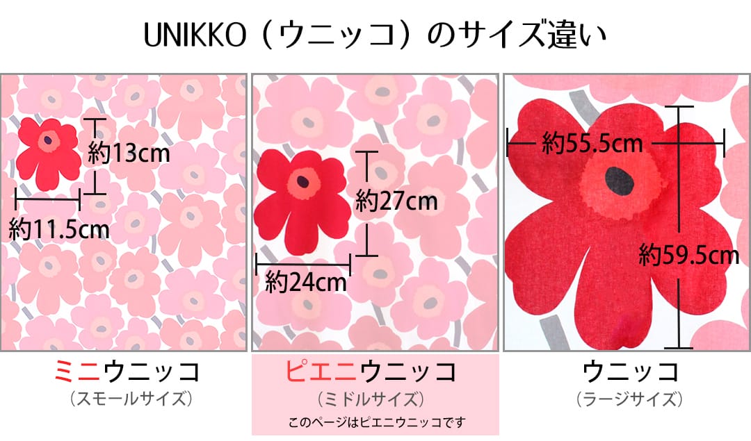 ピエニウニッコサイズ