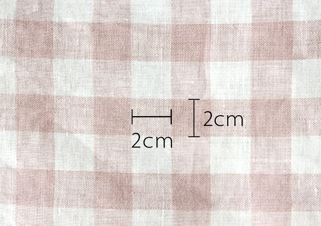 WASHリネン　ピンクチェック