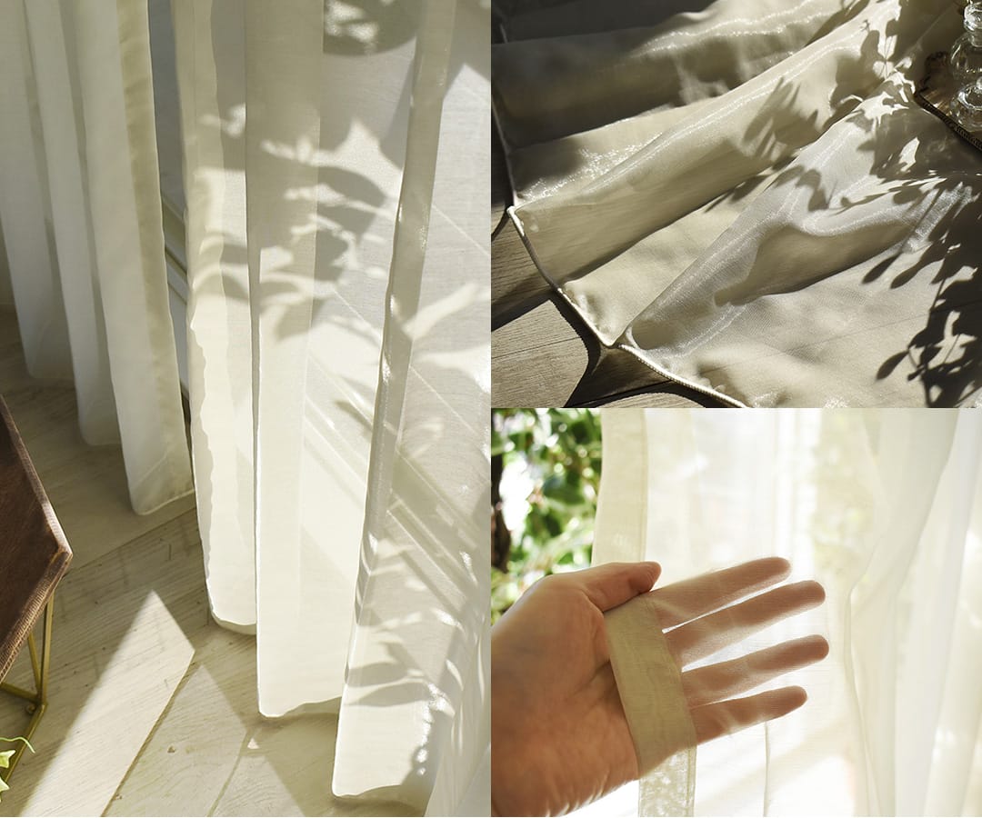 キラリベージュのカーテンの画像