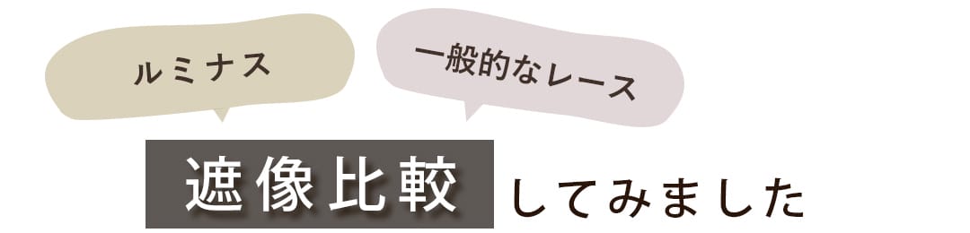遮像レースカーテンの外からの見え方比較イメージ