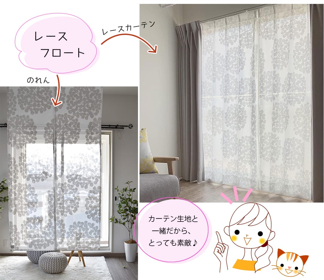北欧のれん レースフロート