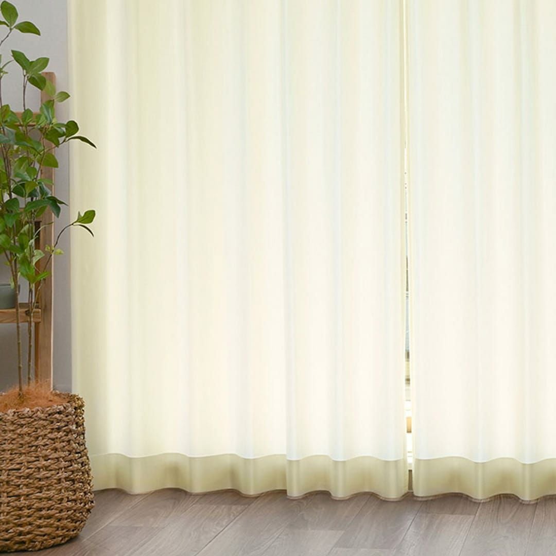 UVカット ホワイトレースカーテン 100x148cm 10色から選べる！UVカット率99％レースカーテン「ルミナス