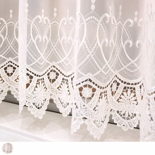 トルコレースシリーズ】上品で清廉なトルコ刺繍レース| カーテン通販