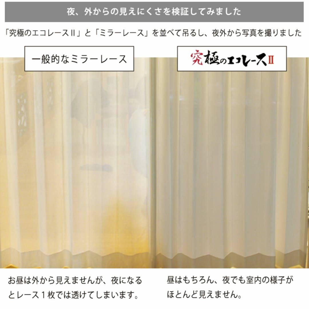 遮熱率は当店No.1！UVカット率・保温率もトップクラスのレースカーテン