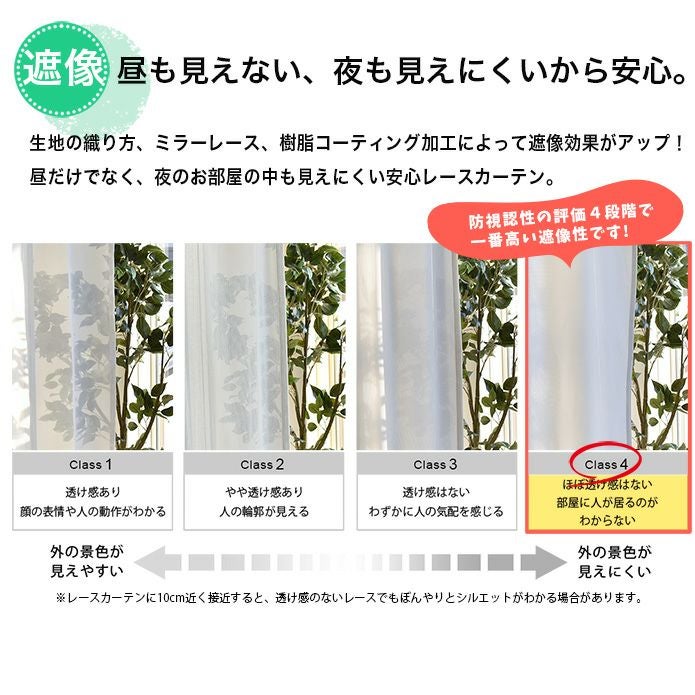アウトレット20％OFF】レースカーテン クワイトリー｜幅169cm×丈223cm