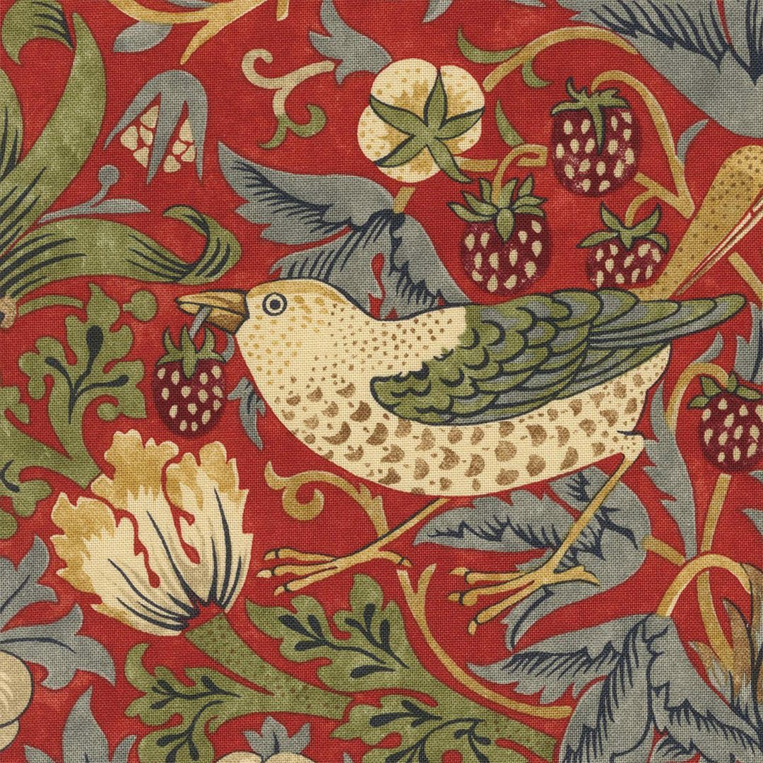 英国カーテン「イチゴドロボウ」｜William Morris ウィリアム・モリス