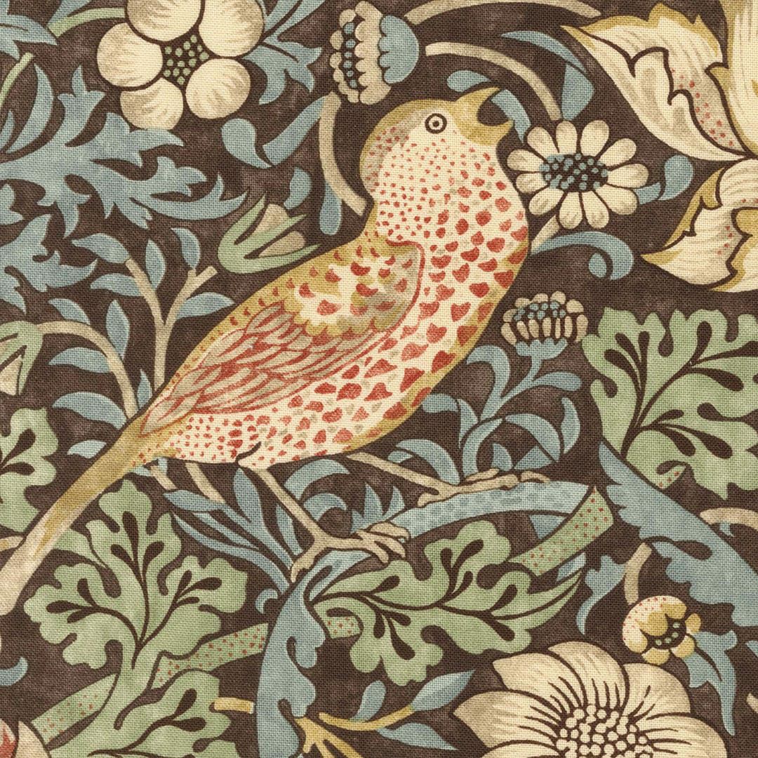 英国シェードカーテン「イチゴドロボウ」｜William Morris ウィリアム