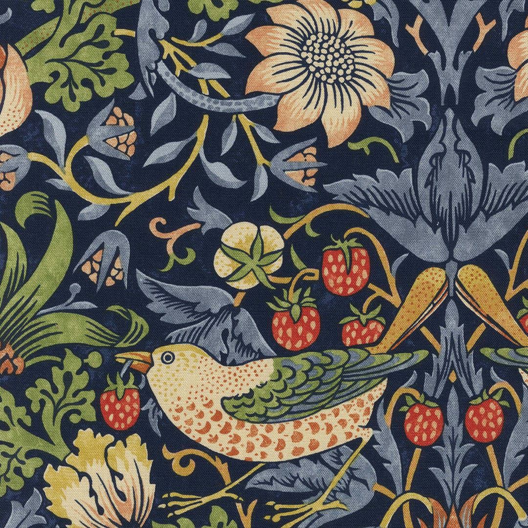 英国シェードカーテン「イチゴドロボウ」｜William Morris ウィリアム
