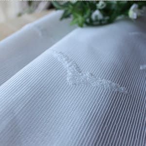 北欧シェードカーテン】パイルのカモメが立体的で涼し気な北欧レース