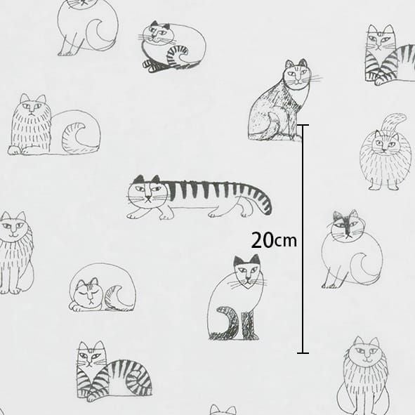 リサ・ラーソンがスケッチした手書きの猫たちをシックなからーで