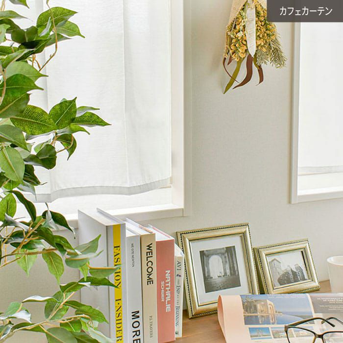 既製サイズ レースカフェカーテン】シルキー 幅62cm×丈90cm | カーテン