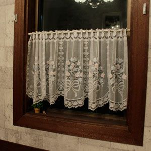チューリップ＊カフェカーテン(90cm×90cm 2枚) /オーダーメイド とってもかわいい花束柄の切り売りカフェカーテン「チューリップ