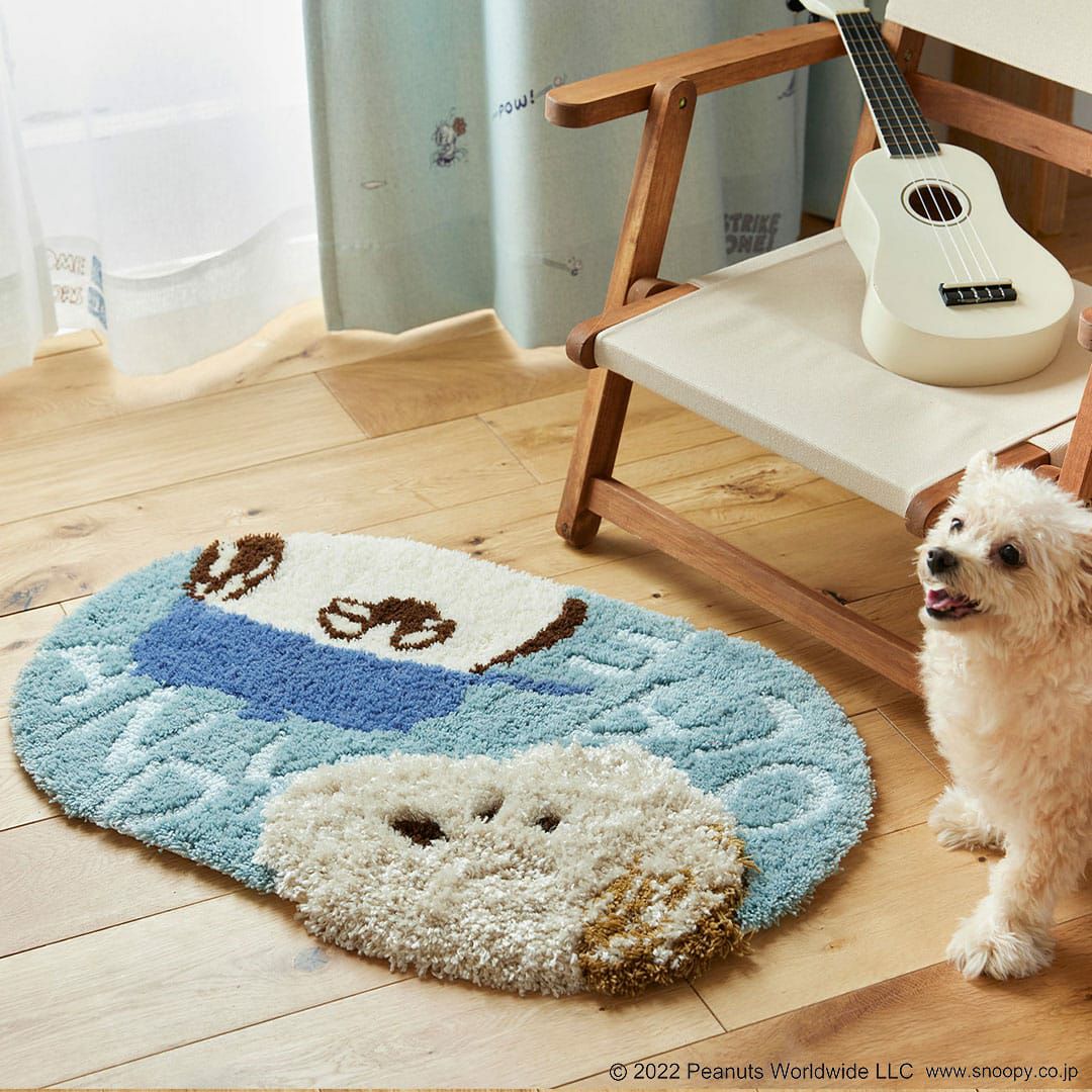 スヌーピーの兄弟のマット「アンディ＆オラフマット」(45cm×70cm