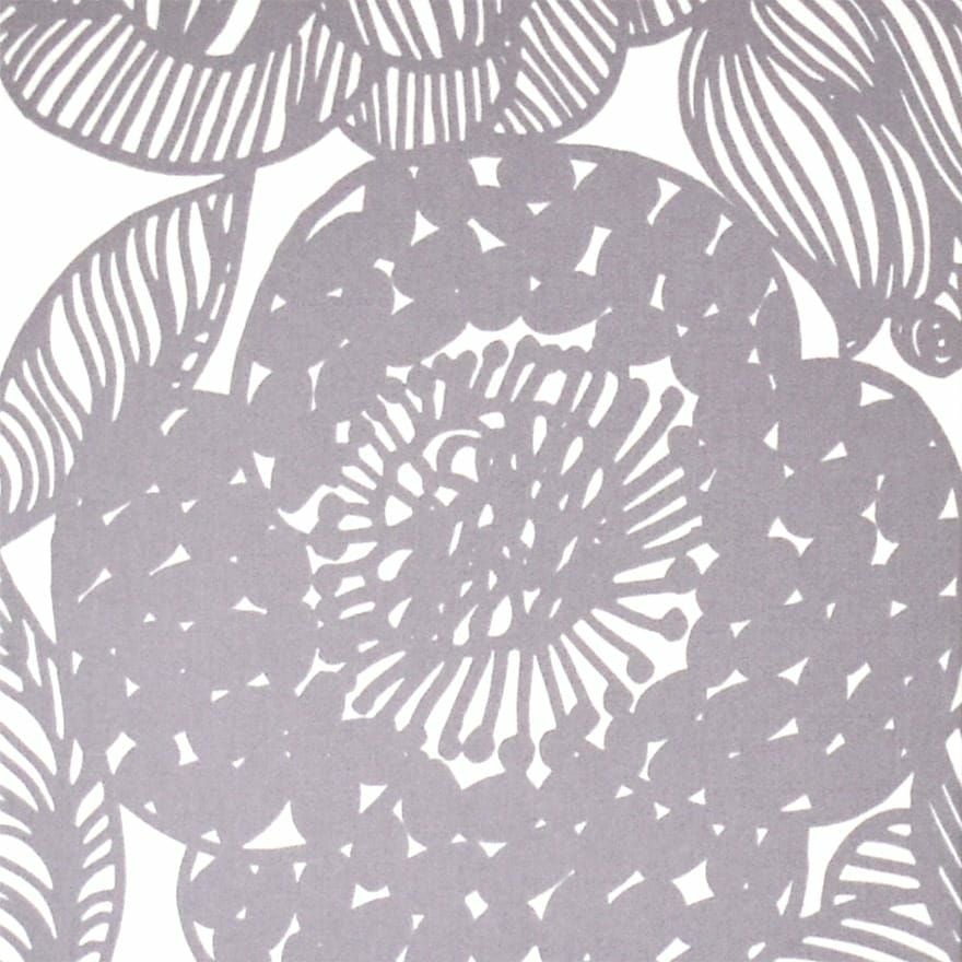 MARIMEKKO KURJENPOLVI グレー (廃番の生地)花柄 カーテン シェードカーテン ローマンシェード オーダー マリメッコ marimekko
