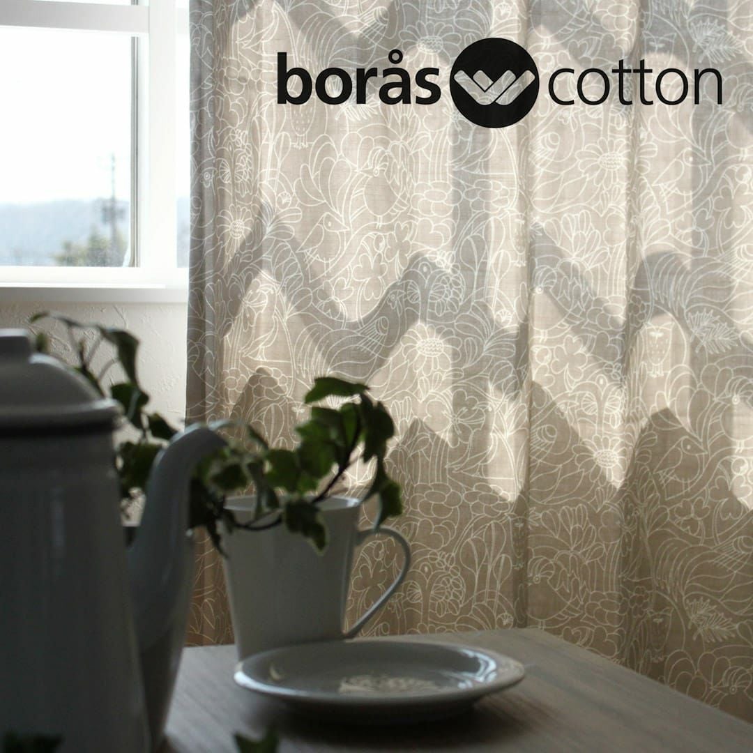 北欧カーテン「ツイッターズ2」｜boras cotton（ボラスコットン