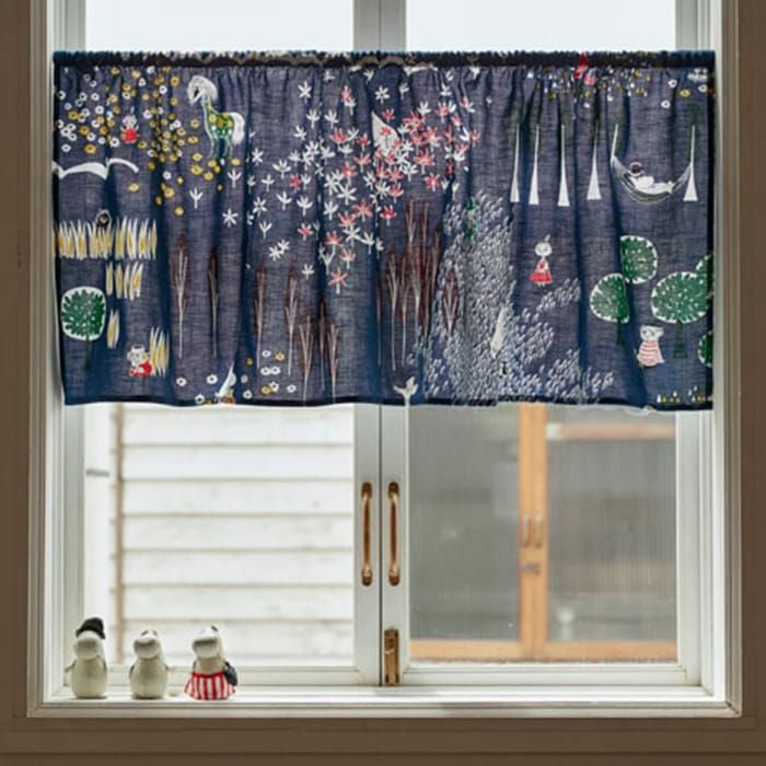 ここにいるよ（ムーミン）｜北欧カフェカーテン｜140cm×52cm｜QUARTER