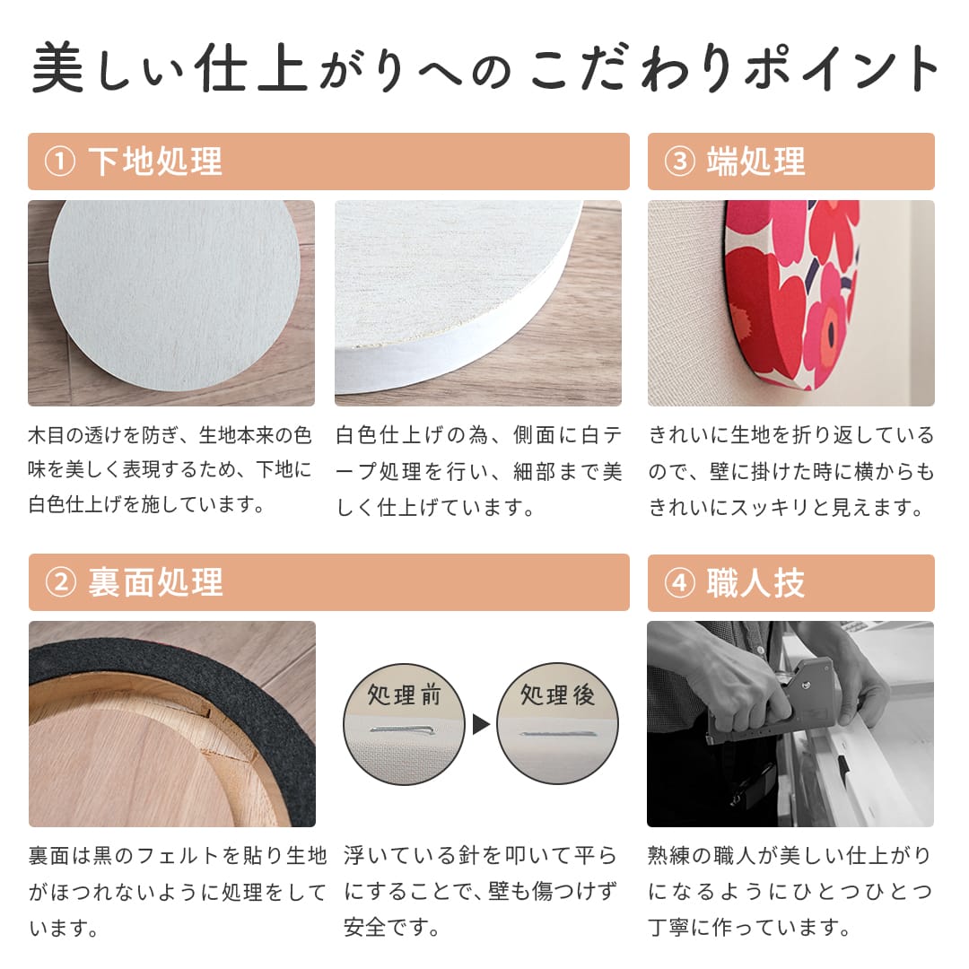 マリメッコの丸いファブリックパネル「ミニウニッコ」｜北欧インテリア