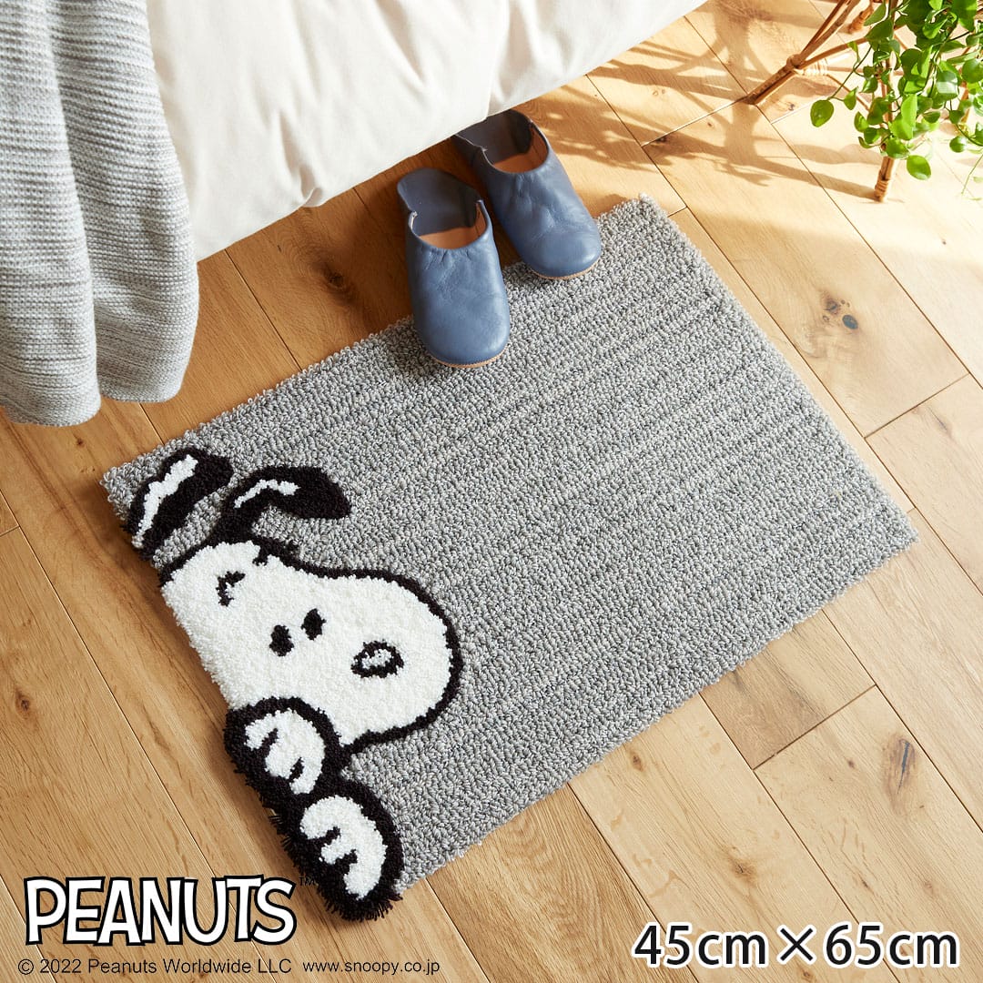 スヌーピーの兄弟のマット「アンディ＆オラフマット」(45cm×70cm