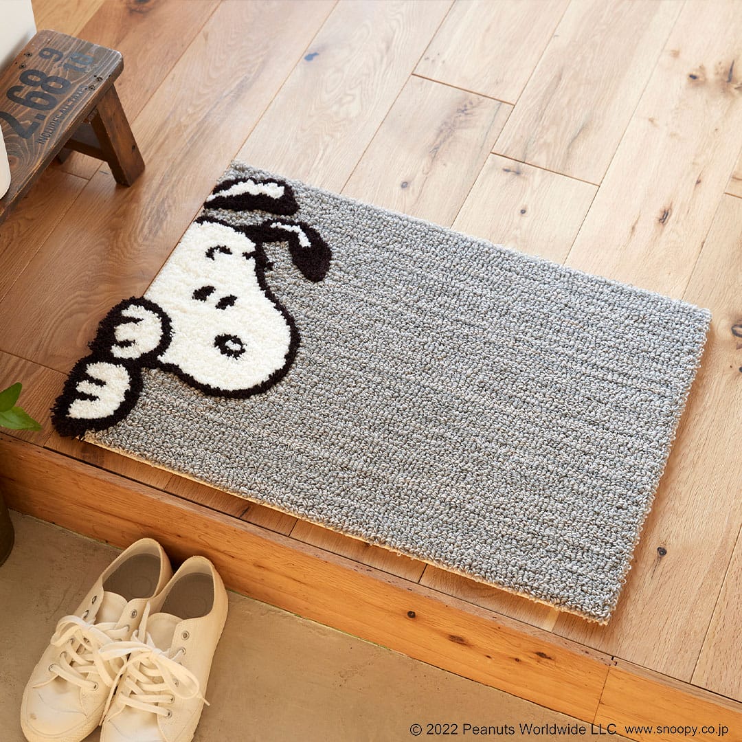 スヌーピーの兄弟のマット「アンディ＆オラフマット」(45cm×70cm