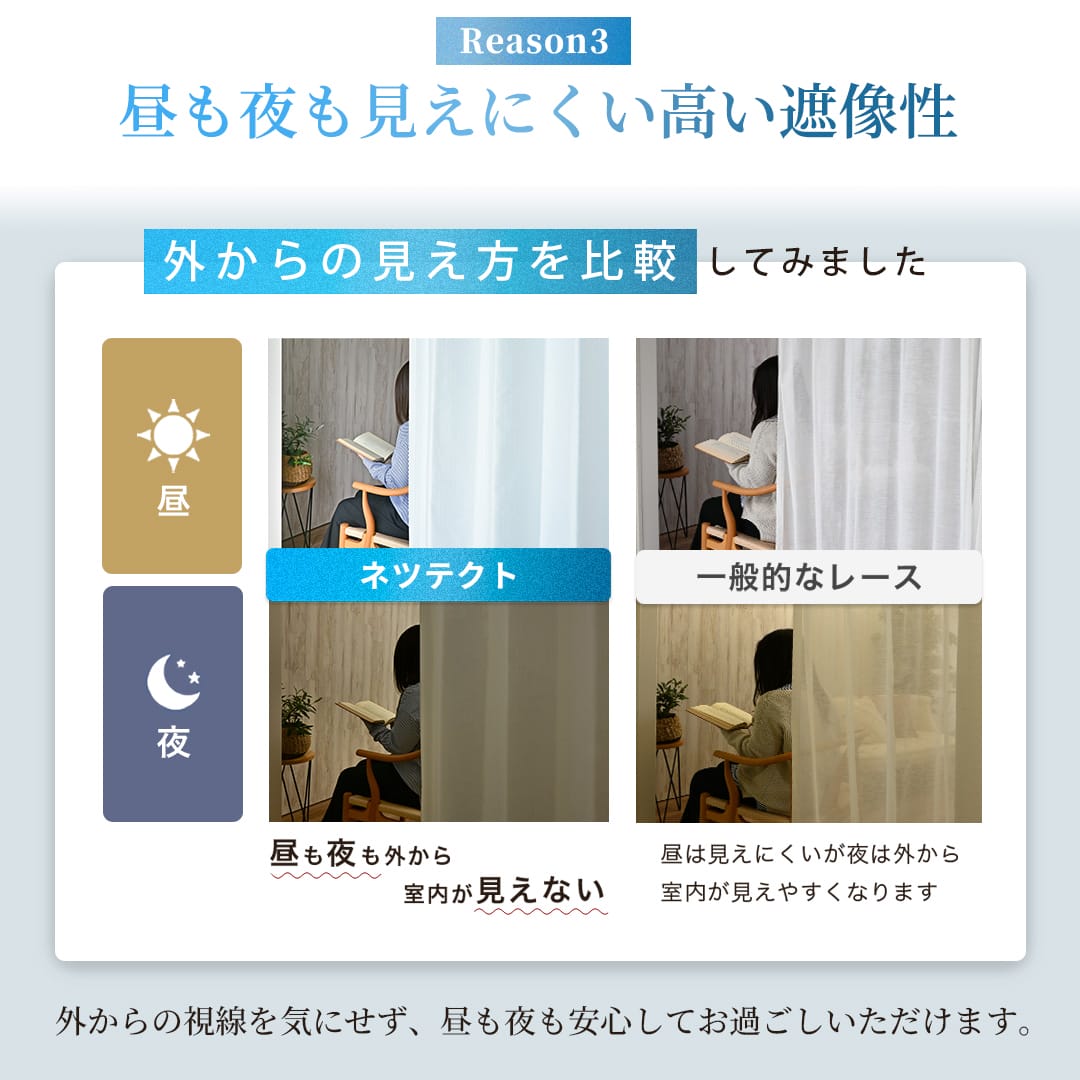 超遮熱レースカーテン 防炎・遮像・UVカット 帝人「涼しや」使用